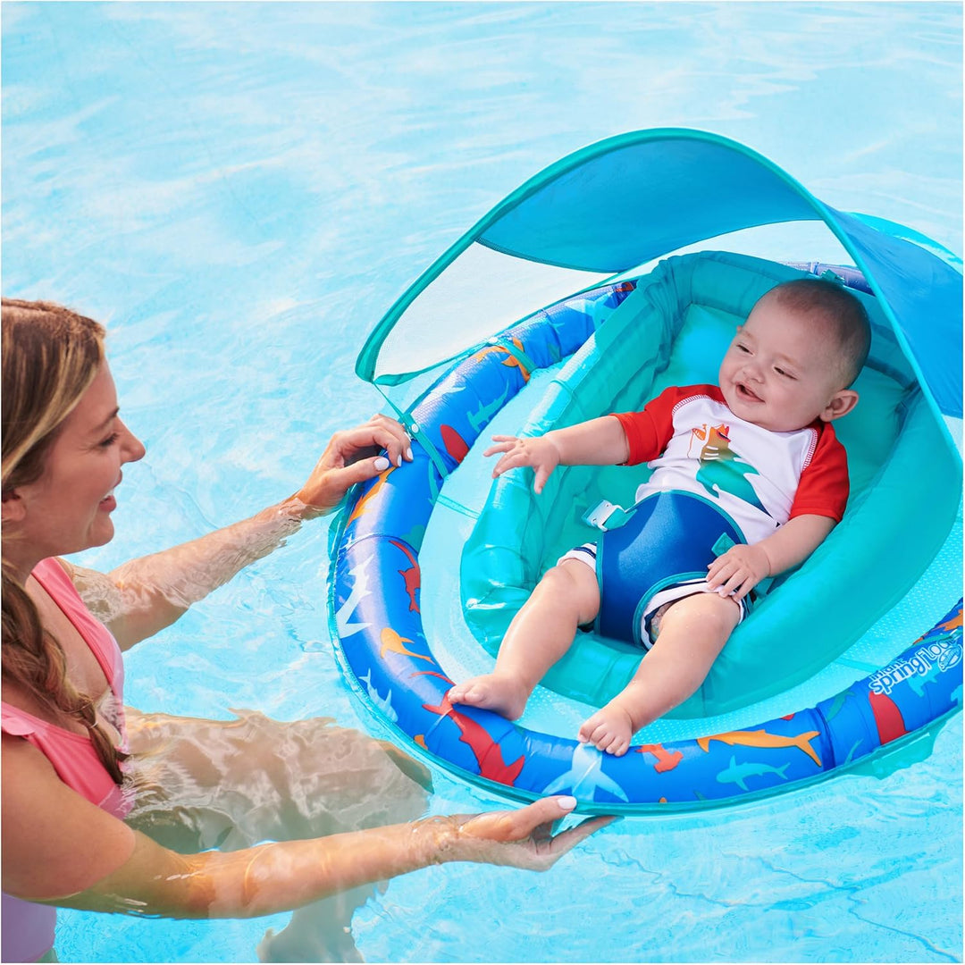 Floating Spring Swimways 6071614 Premium Infant Springfloat with Canopy – Premier Pool ...