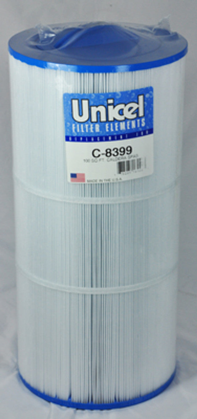 Unicel C-8399 100 Sq.Ft. Caldera Filter, 8"x16-1/2"L, Semi-Circle Handle x 3-5/8" Open