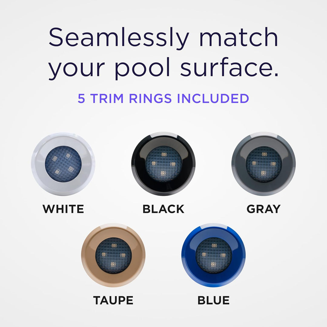 S.R.Smith FLED-C-TR Treo LED Pool Light – 12 Volt White or Color Changing Underwater Lighting for Inground Pools and Spas – Compatible with PoolLUX Light Control