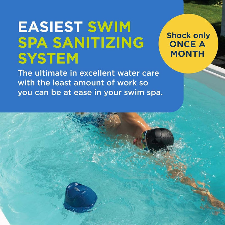 King Technology Inc. 01-14-3292 FROG @ease Sanitizing System for Swim Spas (Now with Kick-It Start-Up Shock)