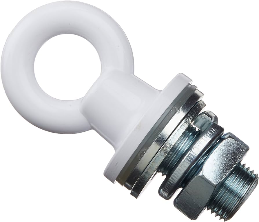 Pool Rope Eye CMP 25568-300-000 Rope Eye Male White, Vinyl Liner, W/Male Screw, Wash ...