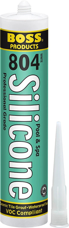 American Granby 80401B BOSS 804 Neutral Cure Silicone Ceramic Tile Grout, White, 10.3oz