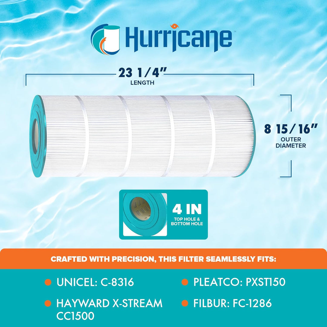 Hurricane Ventures HF8316-01 Hayward X-Stream CC1500 Compatible Filter Cartridge - Efficient Pool Filtration