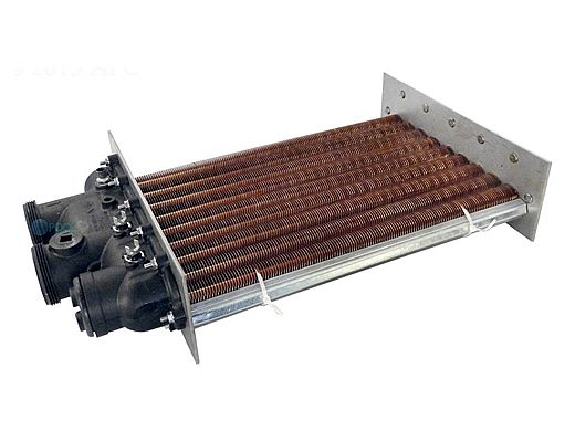 Raypak 017994F Copper Heat Exchanger Assembly, Polymer Headers, for 206A and 207A Built From 10/2019