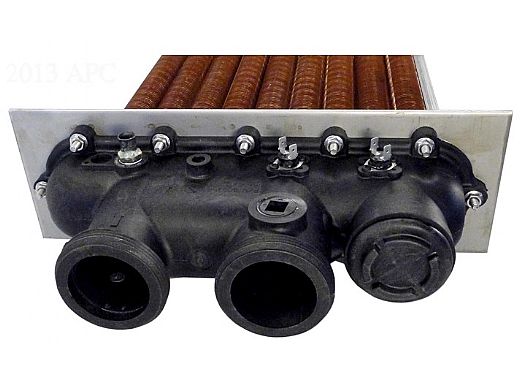 Raypak 017994F Copper Heat Exchanger Assembly, Polymer Headers, for 206A and 207A Built From 10/2019