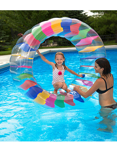 Pool Rack Color Wheel Ocean Blue 950452 Rainbow Roller Color Wheel Inflatable Pool Float ...