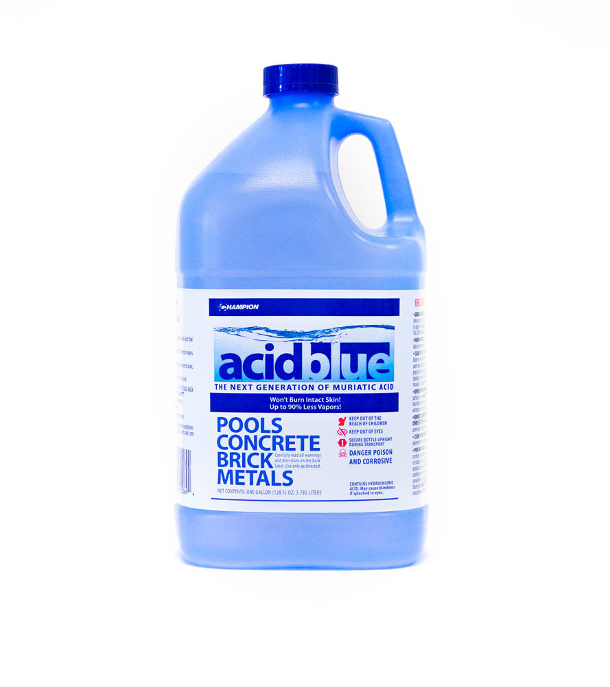 Champion Acid Blue Low Fume Muriatic Acid, pH & Alkalinity Decreaser, 1 Gallon