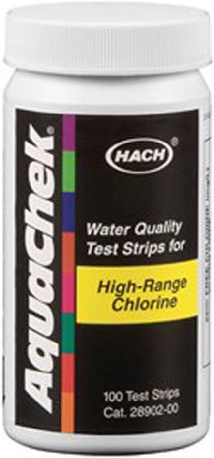 Aquachek 652013 High Range Free Chlorine Test Strips