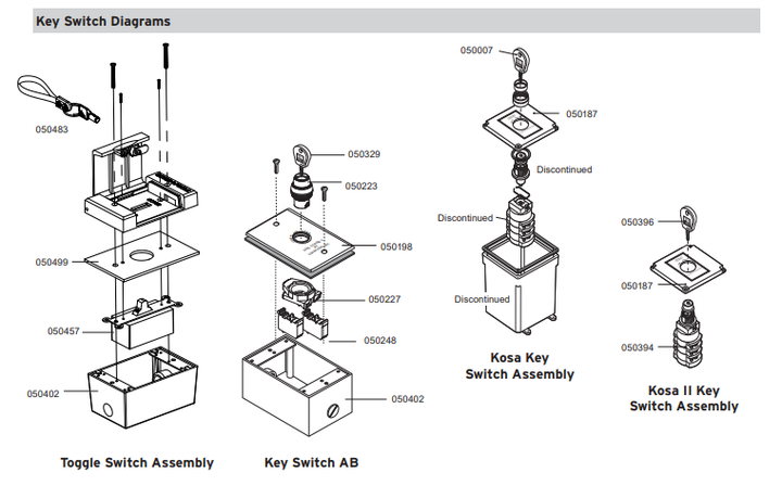 Cover Pools Key Switch Diagrams – Premier Pool & Spa