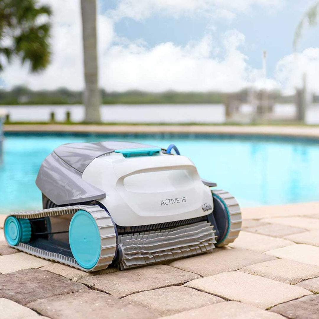 Maytronics Active 15 Robotic Pool Cleaner <=33' Pools, 2YW, Includes Rolling Caddy