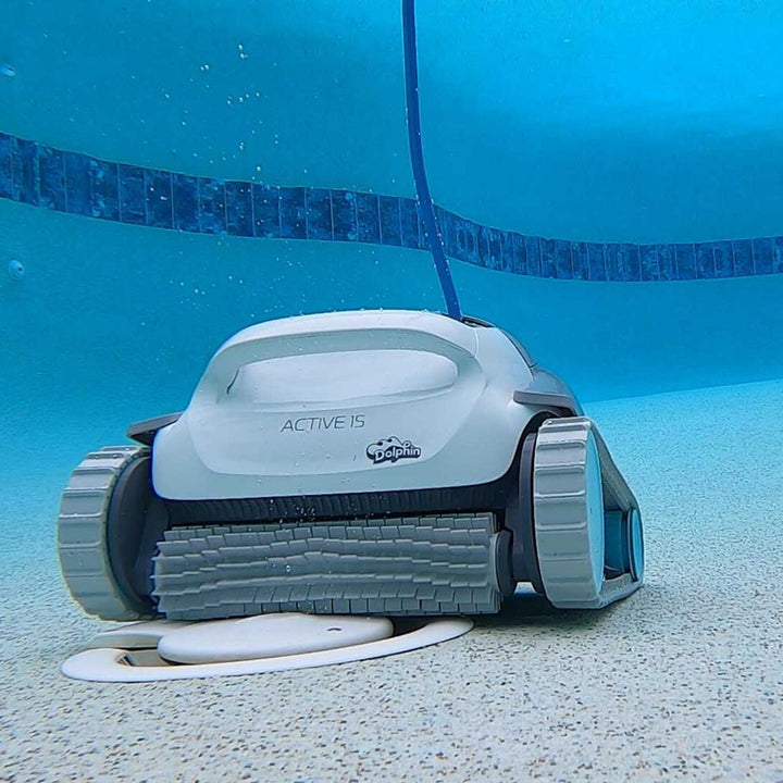 Maytronics Active 15 Robotic Pool Cleaner <=33' Pools, 2YW, Includes Rolling Caddy