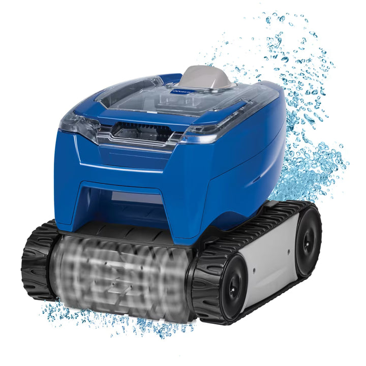Polaris 7240 Sport robotic cleaner front view with pleated brush and water spray