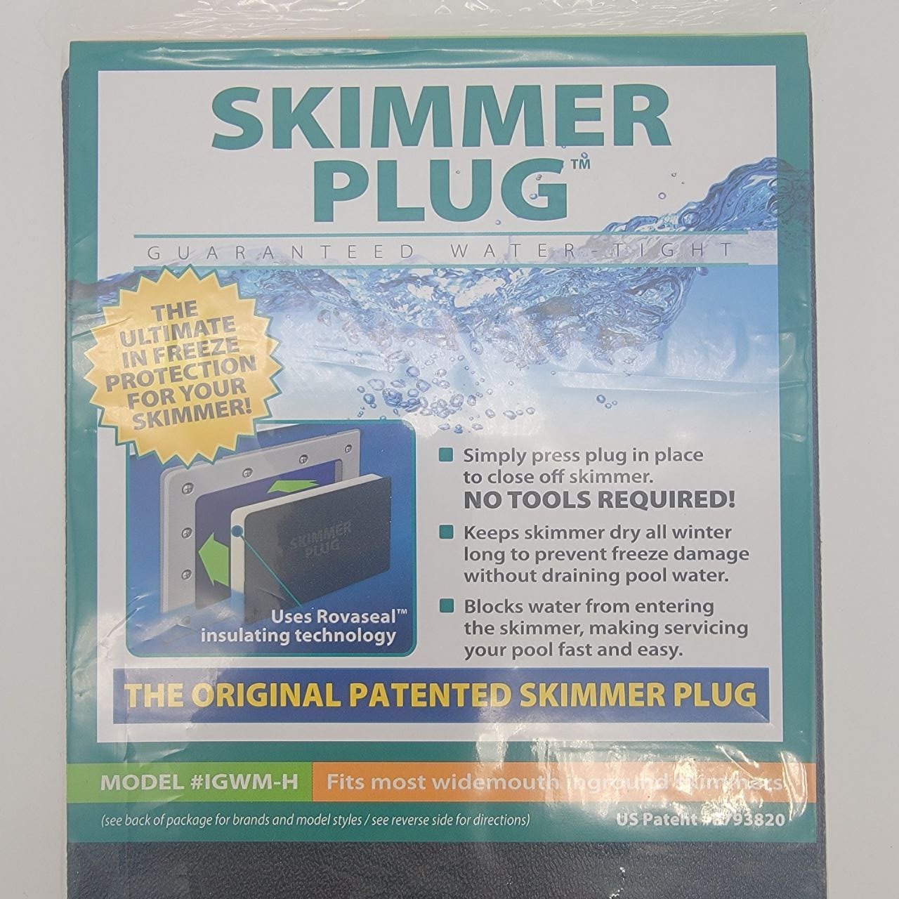 Skimmer Plug IGWM-H In Ground Widemouth Winterizing Cover by Simpooltec