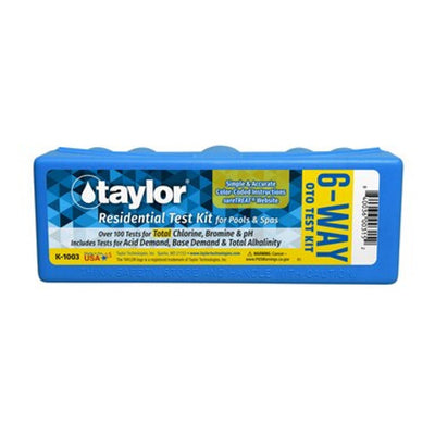 Taylor K-1003 6-Way Residential Test Kit-Total Chl, Brom, pH (acidbasedemand), Alk(OTO)