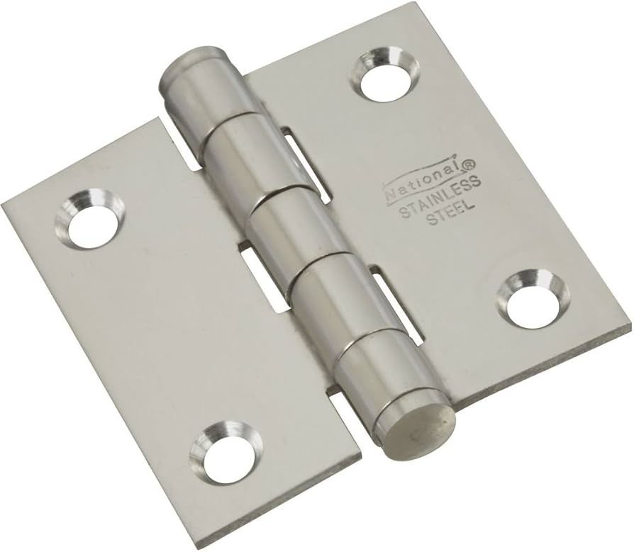 National Hardware Stainless Steel V514 Hinge, Set 2 Hinges, Storage Spa Steps