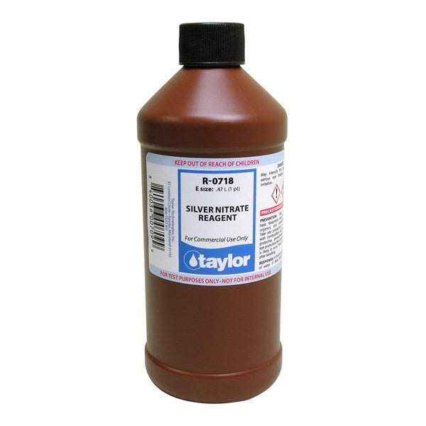 Taylor R-0718-E Silver Nitrate Reagent (10 mL sample, 1 drop = 200 ppm NaCl), 16Oz,Drop