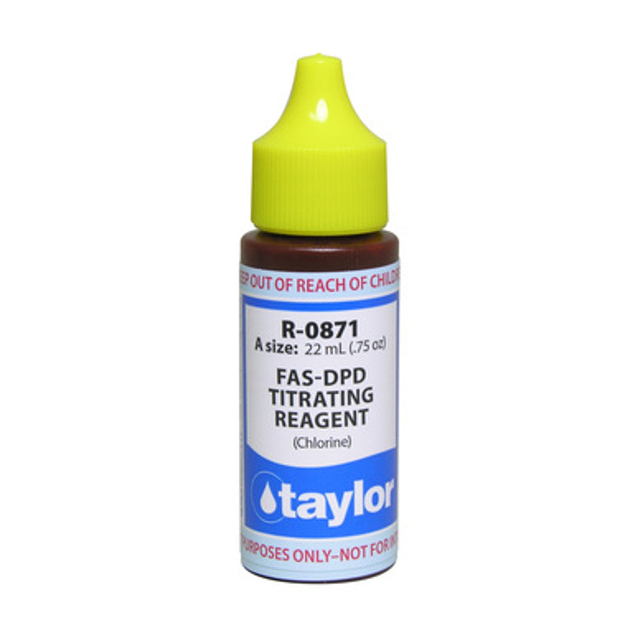 Taylor R-0871-A FAS-DPD Titrating Reagent (for chlorine), .75 oz, Dropper Bottle