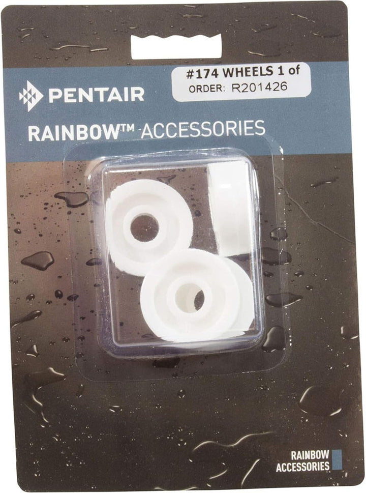 Pentair R201426 174 White Solid Molded Wheel with Hole Replacement ProVac Pool and Spa Vacuum Heads