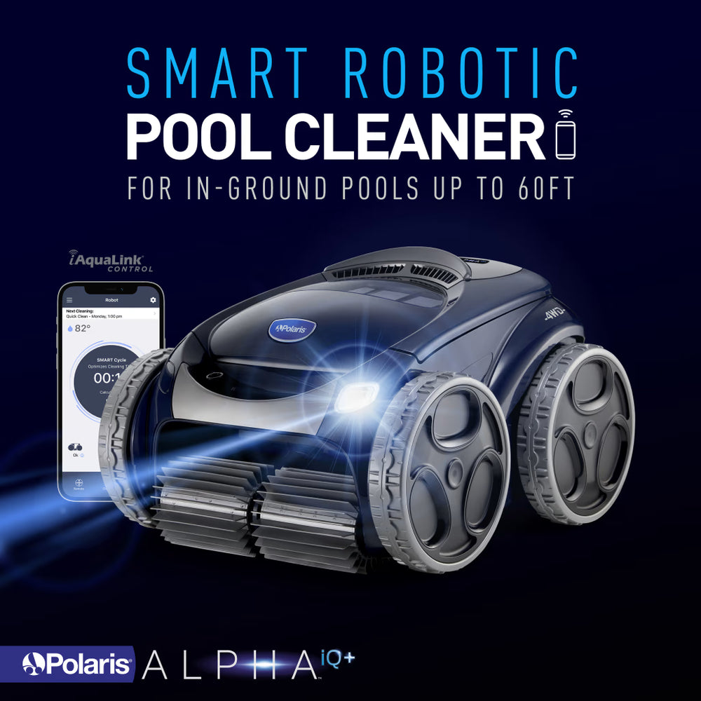 Polaris ALPHA iQ+ smart robotic pool cleaner for in-ground pools up to 60 ft