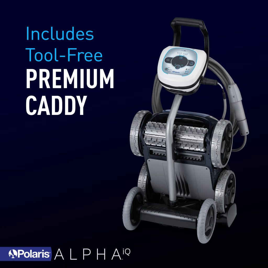 Polaris ALPHA iQ on its included tool-free premium caddy