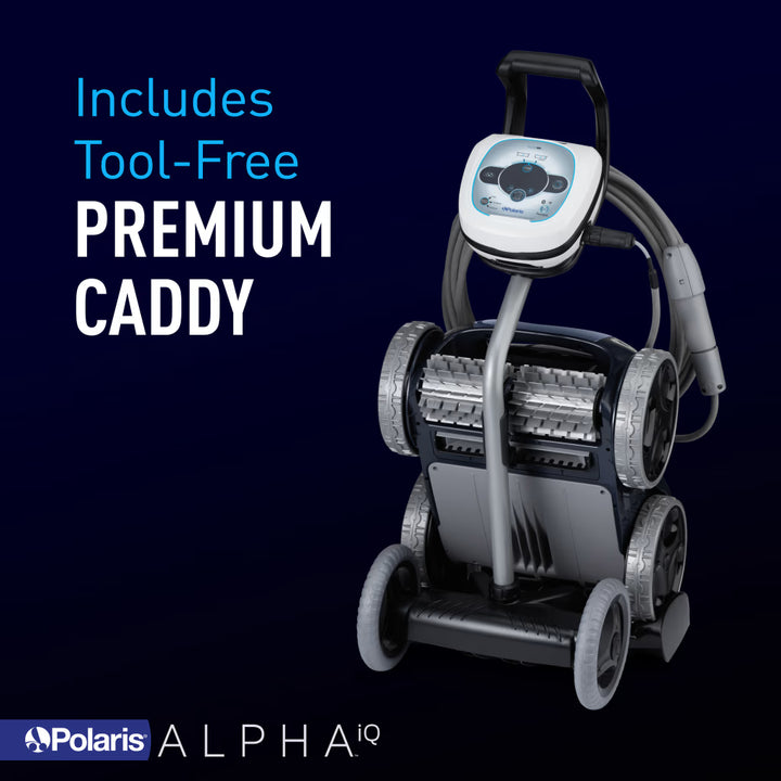 Polaris ALPHA iQ on its included tool-free premium caddy