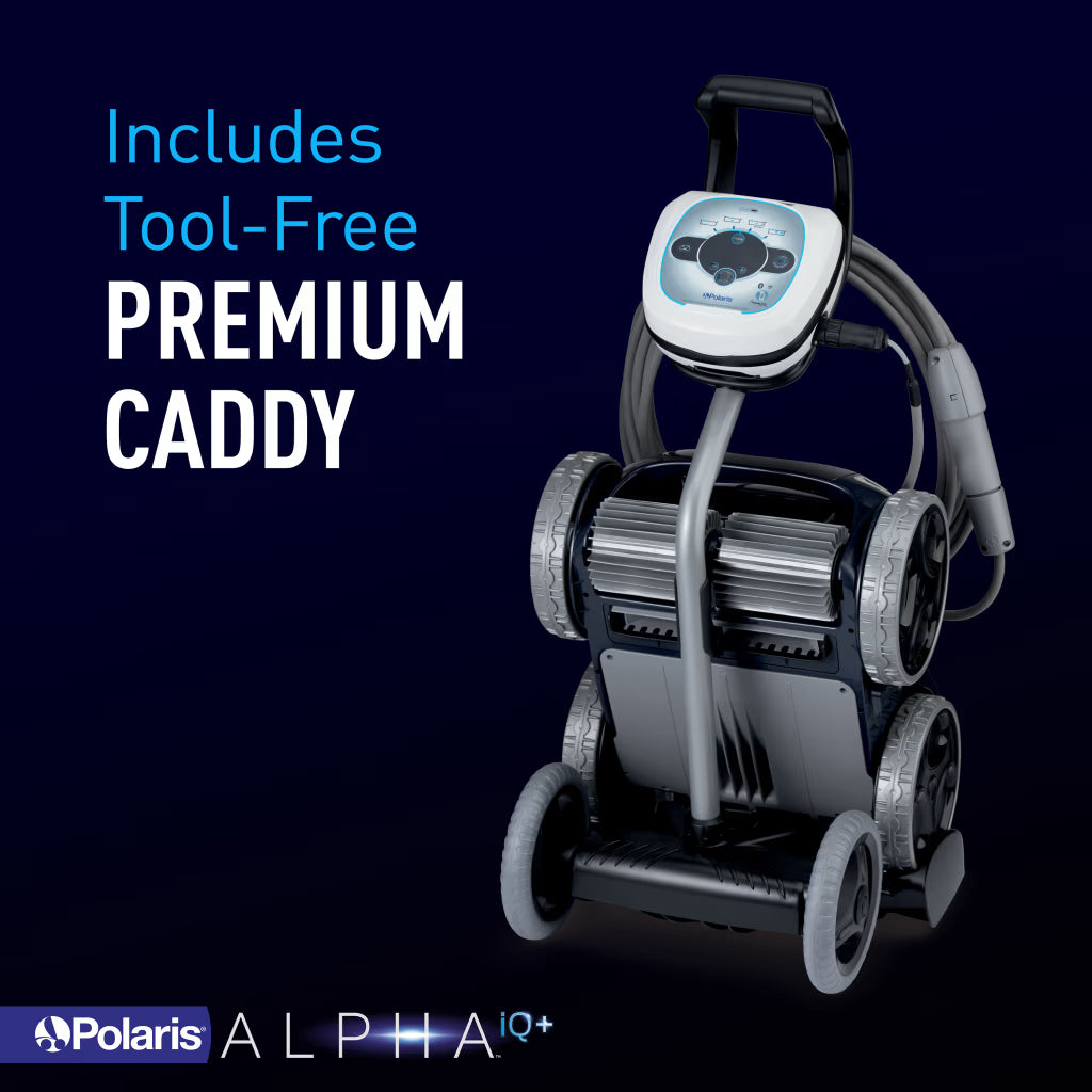 Polaris ALPHA iQ+ on its included tool-free premium caddy