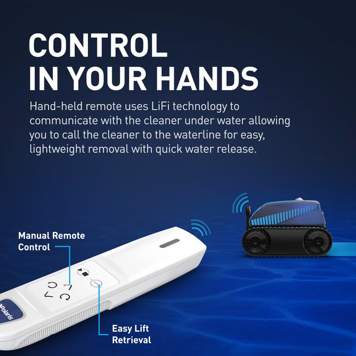FREEDOM Plus handheld LiFi remote with manual control and Easy Lift retrieval buttons