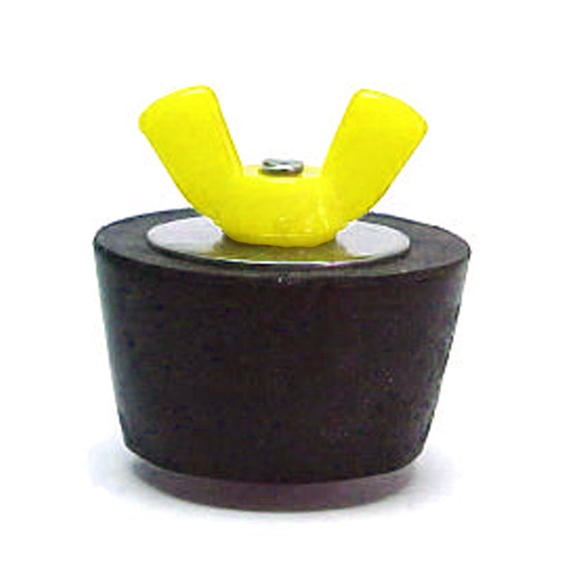 Technical Products SP207CC #7 Winter Plug - Rubber Plug with Yellow Colored Nylon Wingnut For 1.25" Pipe, 1.39" OD