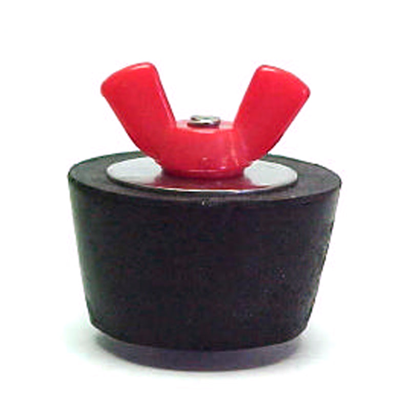 Technical Products SP209CC #9 Winter Plug - Rubber Plug with Red Colored Nylon Wingnut For 1.5" Pipe & 1.75" Fitting, 1.69" OD