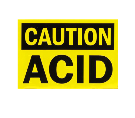 Rola-Chem 561002 Durable Acid Tank Label