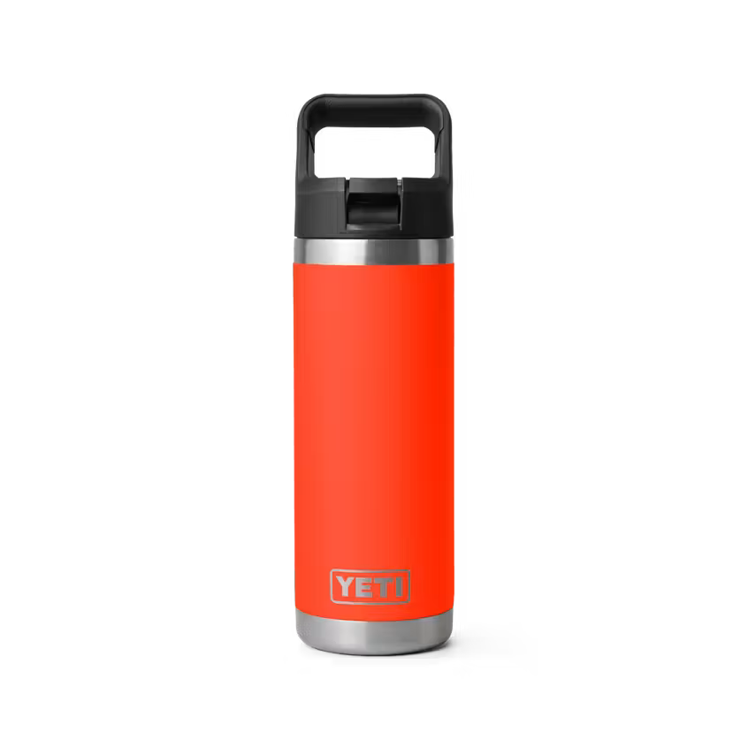 YETI Rambler Bottle 18oz w/ Color Straw Cap