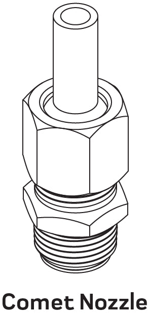 Polaris Minijet Comet Nozzle 3-6T (3/8") .12" Opening, Project Round Shape 13'1"