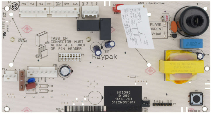 Raypak 100-1000345 PCB P.C. Board/Controller (Replacement For Part # 013460F)