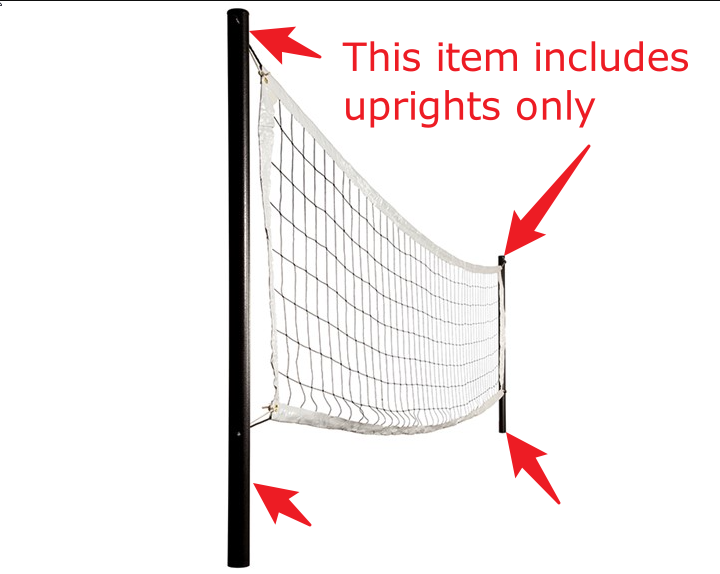 S.R. Smith VOLY2A Swim N Spike Volleyball Uprights Only, 2 Black Sealed Steel