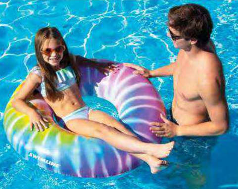 Swimline 90559 Spiral Tie Dye Ring 42'' Pool Float