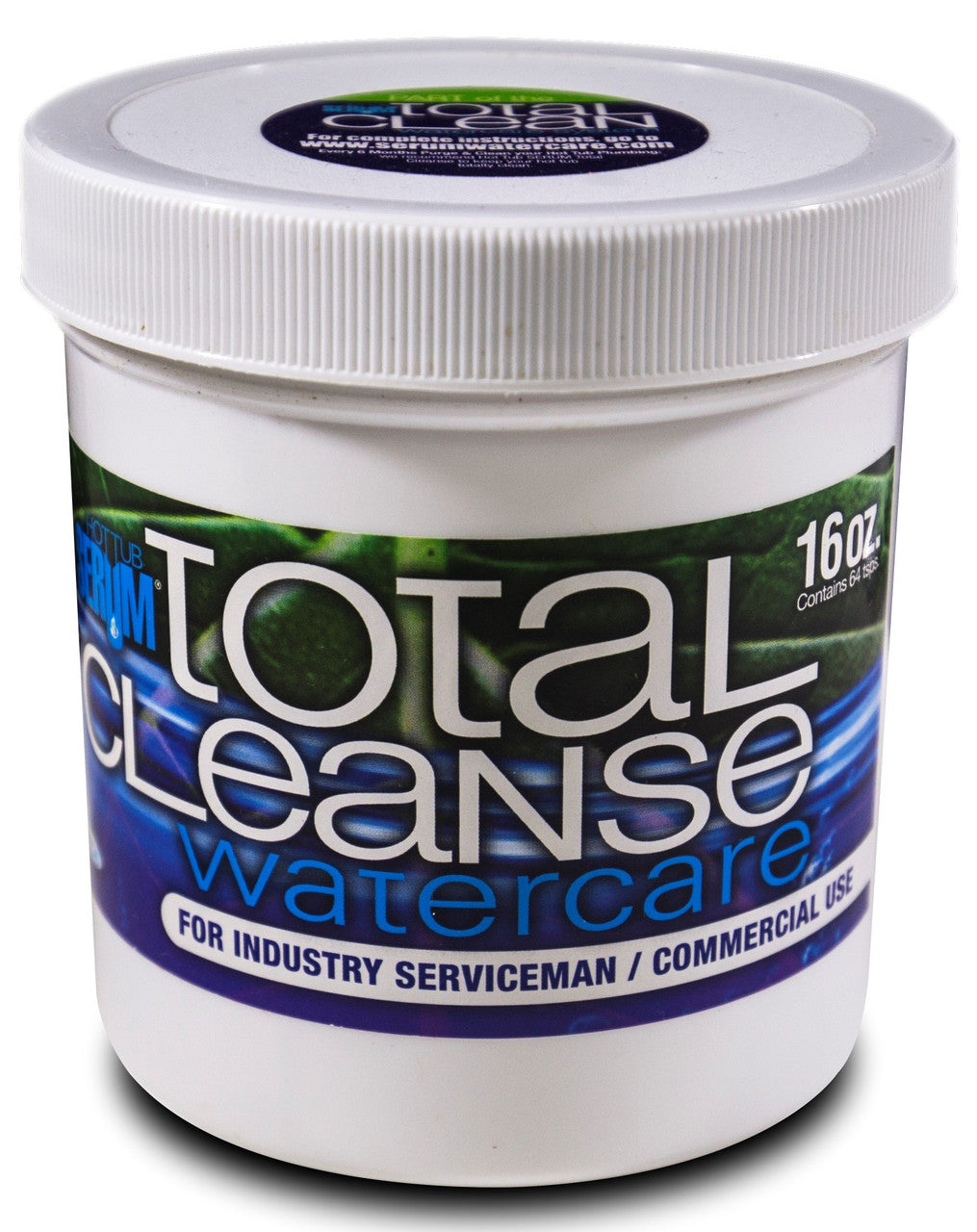 Hot Tub TC-002 Serum Total Cleanse Jell Spa Flush, EPA Reg. Biofilm Remover, 16oz Jar