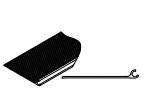 APC XC0014 5” 0” Lid Hinge 12’ 6” Anodized
