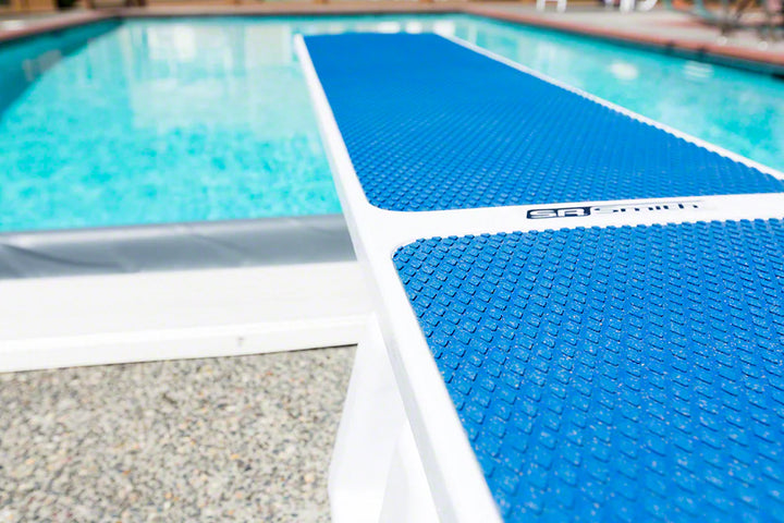 SR SMITH 8‘ TrueTread Board, White With Blue Tread