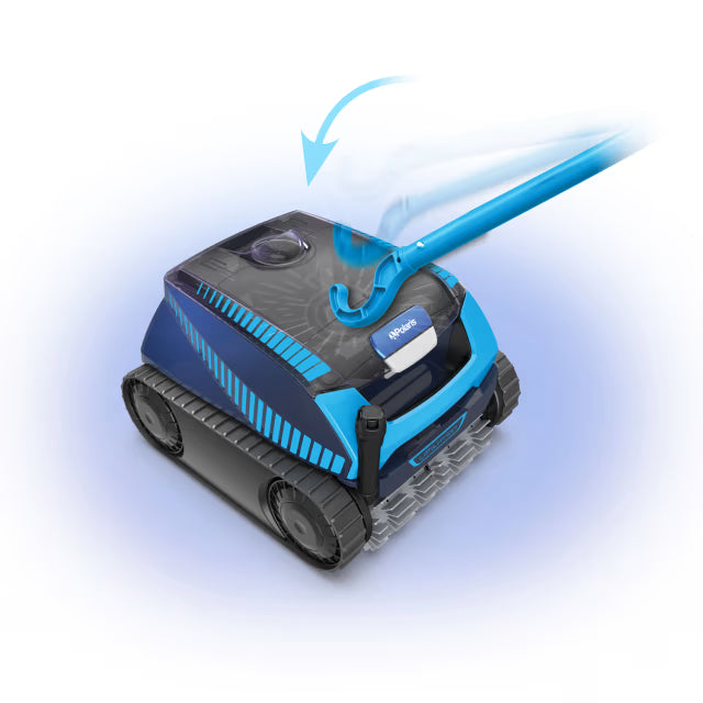 Tap & Lift: tapping the FREEDOM Plus with a pool pole sends it up to the waterline for retrieval