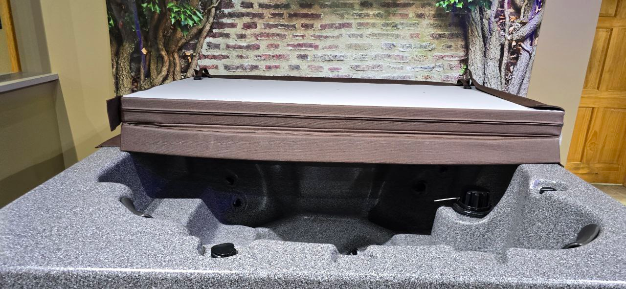 Custom Built Brown Hot Tub Cover 88" x 76", 4"x3" Taper