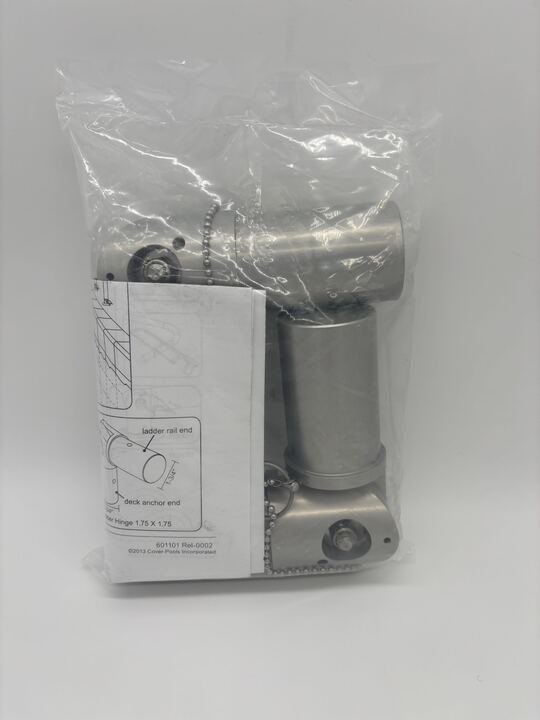 Cover Pools Ladder Hinge 1 3/4" x 1 3/4" Set (both sides fit in ladder tubing,  used to raise the hinge height)