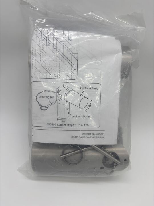 Cover Pools Ladder Hinge 1 3/4" x 1 7/8" Set (one side fits in ladder tubing,  other side fits in deck receiver)