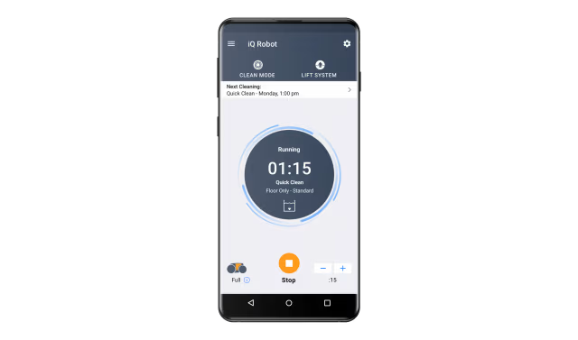 iAquaLink app SMART Cycle screen for the ALPHA iQ+