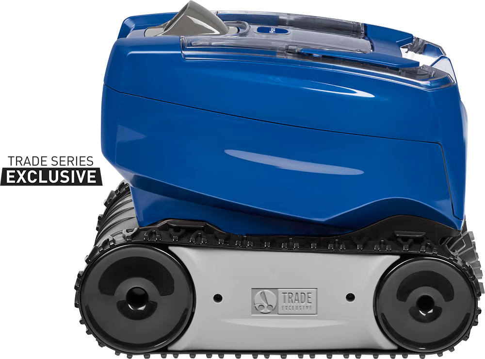 Polaris 7240 Sport side view showing track drive and Trade Series side panel