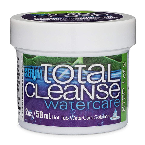 Hot Tub Serum Total Cleanse Jell Spa Flush, EPA Reg. Biofilm Remover, 2oz Jar