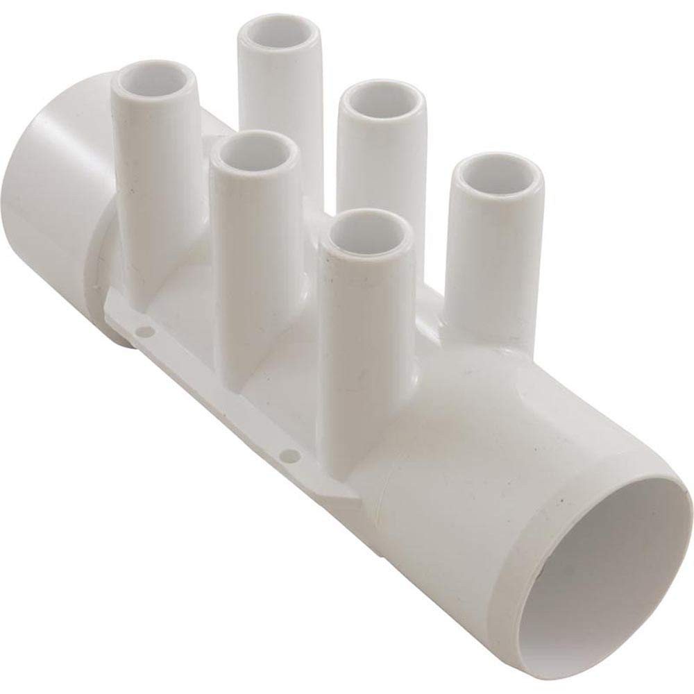 Waterway Manifold, PVC, Waterway ShurGrip II, 2"SHR x 2"SHR x (6) 3/4" SB Ports