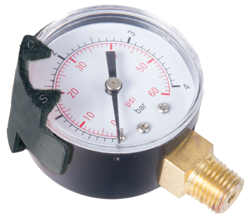 25501-120-800 Side Mount Pressure Gauge; with Guide (Clamshell)