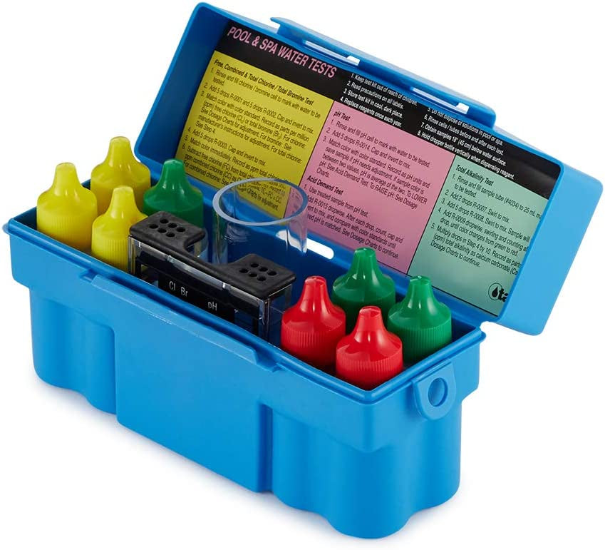Taylor K-1005 9-Way Test Kit Free & Total Chl, Brom, pH (acid & base demand) Alk, Hard, CYA