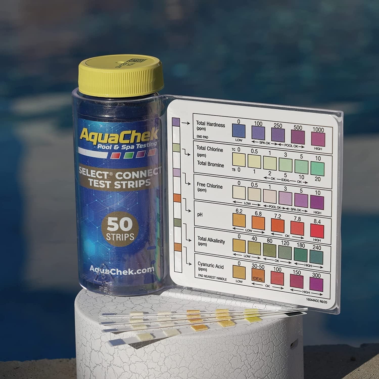 Aquachek 541604A 7 in 1 Pool And Spa Test Strips With Color Chart Aquachek 541604A 7 in 1 Pool And Spa Test Strips With Color Chart
