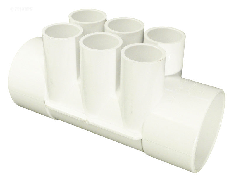 Waterway Plastics 672-4270 Manifold, 2"S X 2"S X (6) 3/4"S Ports